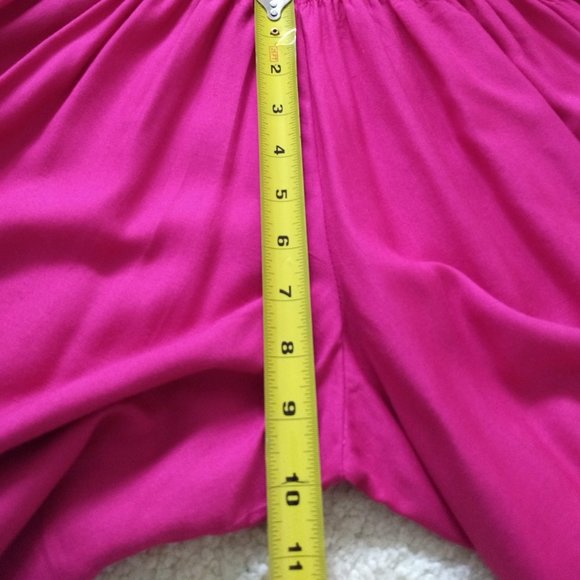 vintage 80s pink fuschia playsuit romper shortall jumpsuit - Picture 9 of 12